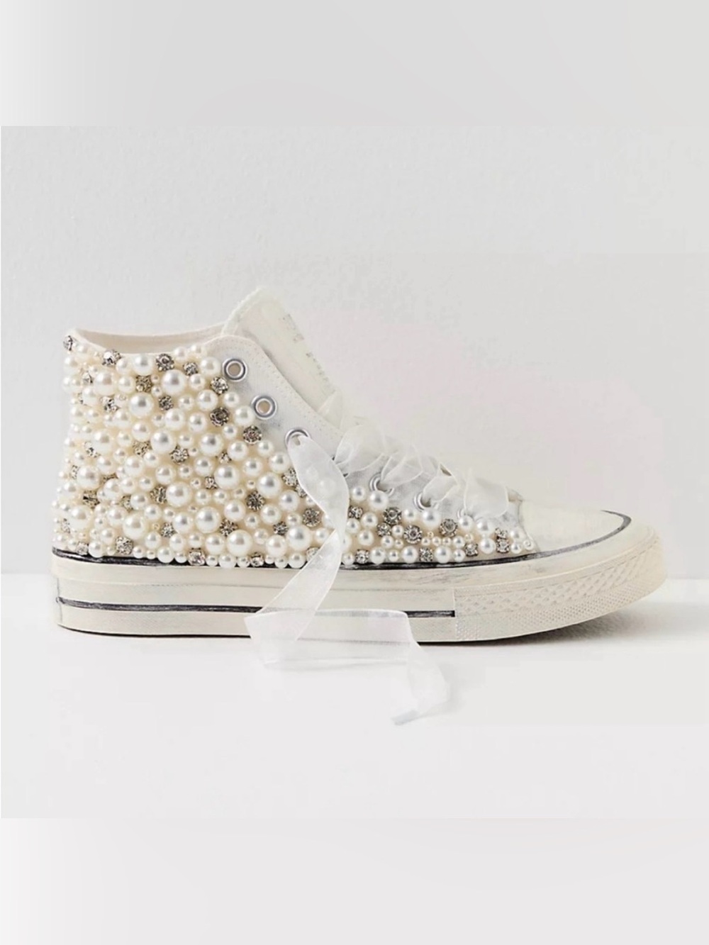 NEW Free People x Nan-ku Pearl
Crush Hi Top Sneakers white 38 8 wedding shoes